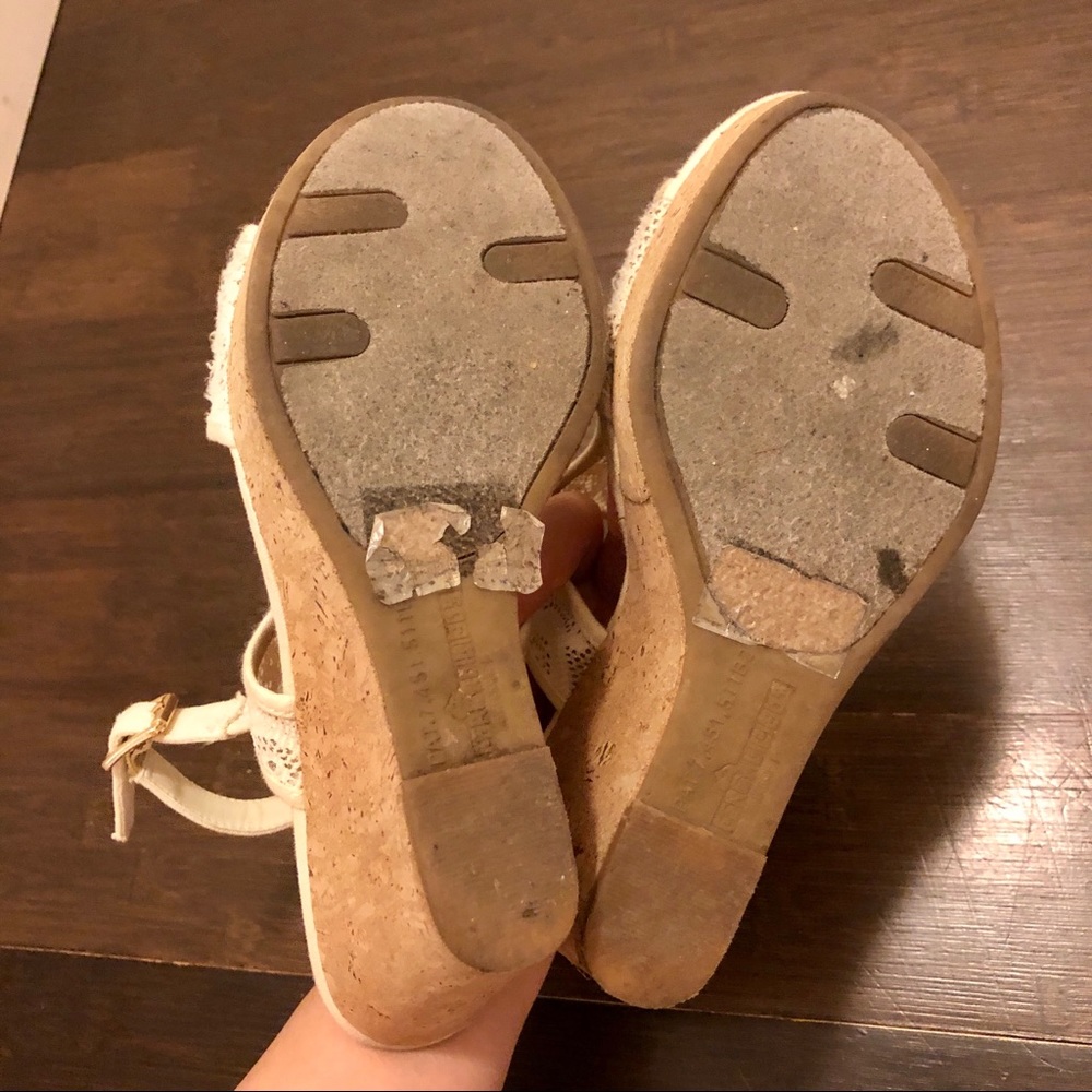 Fergalicious Off-white Lace Wedge Sandals - Picture 14 of 14